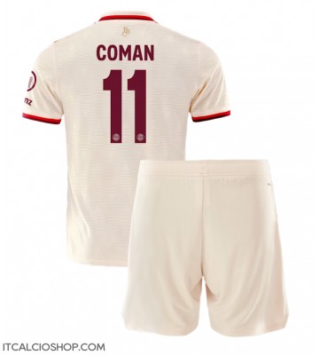 Bayern Munich Kingsley Coman #11 Terza Maglia Bambino 2024-25 Manica Corta (+ Pantaloni corti)